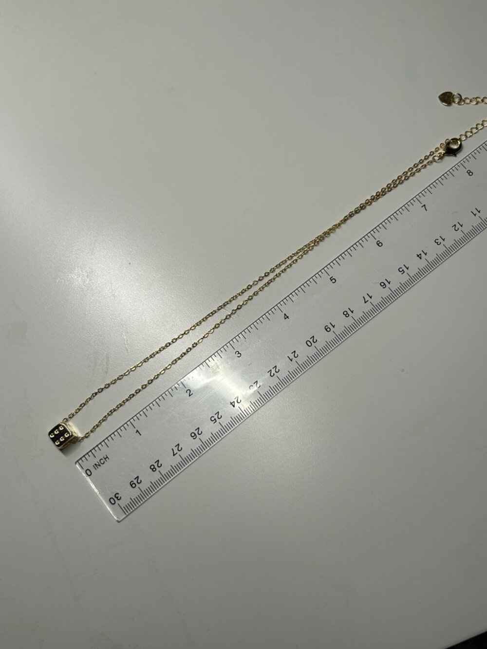 Evry Jewels Gold-Tone Dice Necklace Y2K Retro Pop Playful Fun Quirky Gifts EUC - Picture 3 of 4